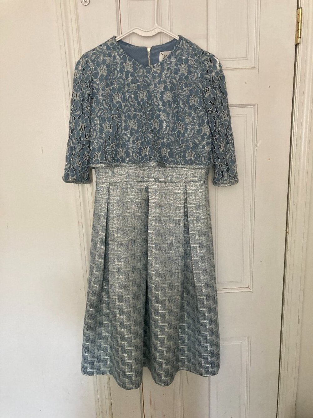 Miri Couture Slate Blue Dress